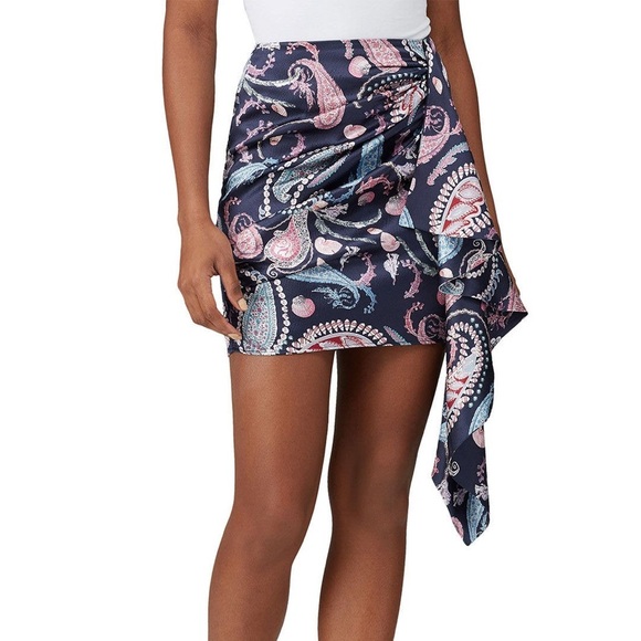 Thurley - Crown Of Thornes Mini Skirt - 100% silk - Nautical/mermaid - US 4 - Picture 1 of 13